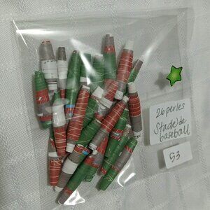 One-of-a-kind handmade/hand rolled paper beads/jewelry making/craft supplies/DIY